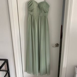 Azazie Lara Dress Size 6 Dusty Sage